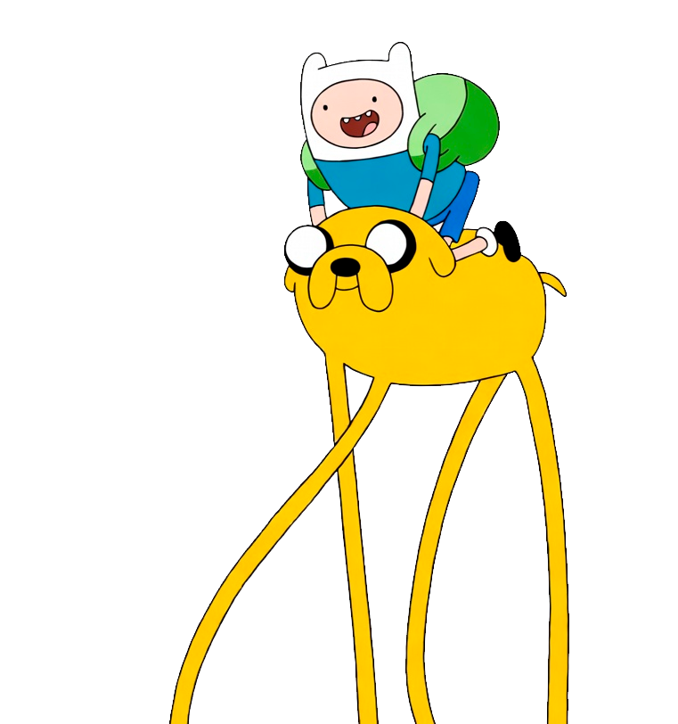 Finn riding Jake